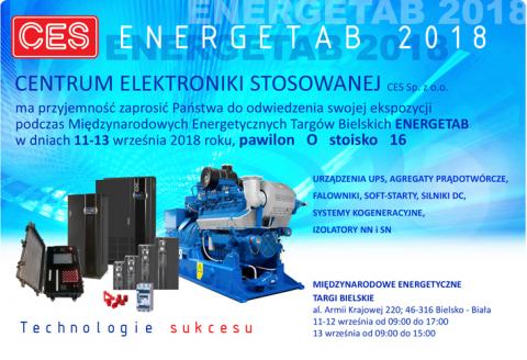 Zasilacze UPS CES na targach Energetab 2018. Zaproszenie